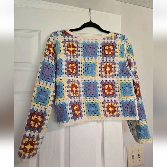 Womens Crochet Sweater - Picture 2 of 4
